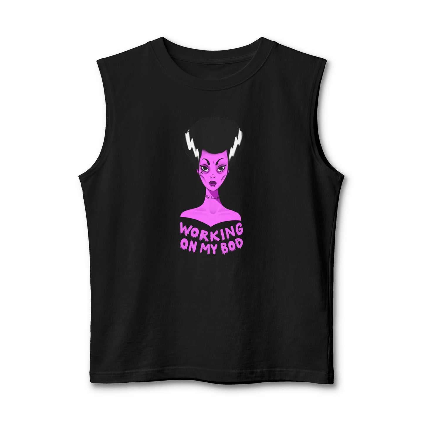 "Working On My Bod" Tank / Bride of Frankenstein Muscle Tank