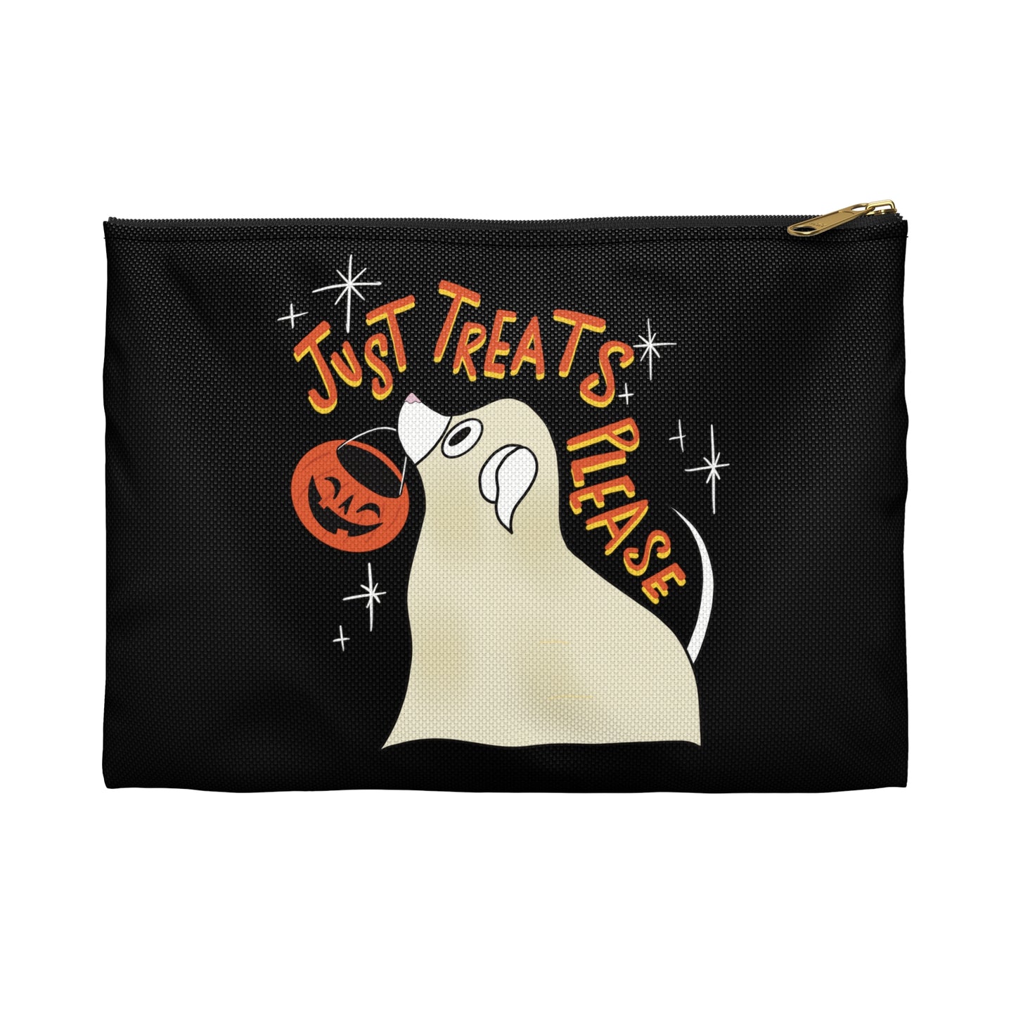 Just Treats Please! Accessory Pouch / Halloween Accessories / Travel Pouch