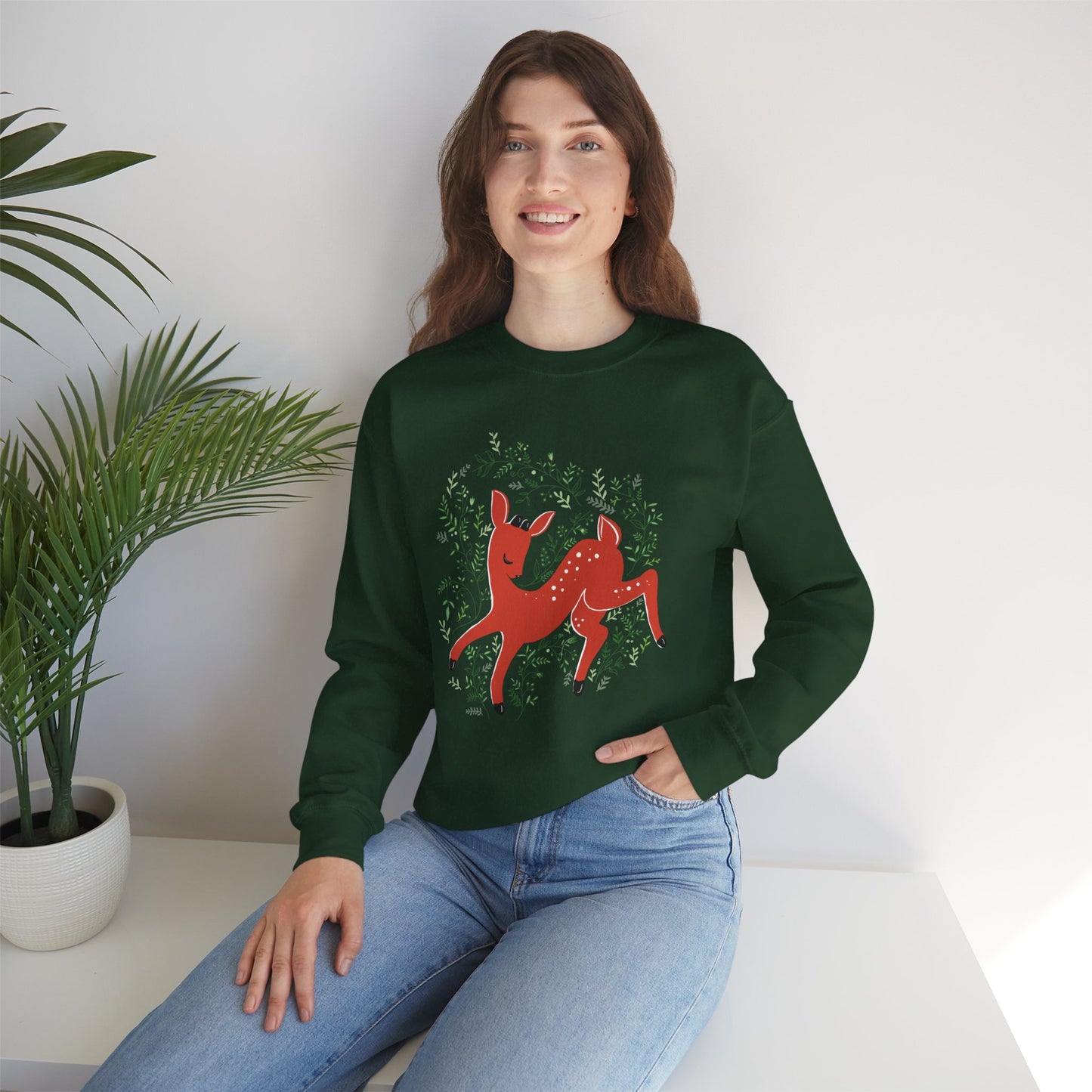 Prancer Sweatshirt - Holiday Reindeer Sweatshirts