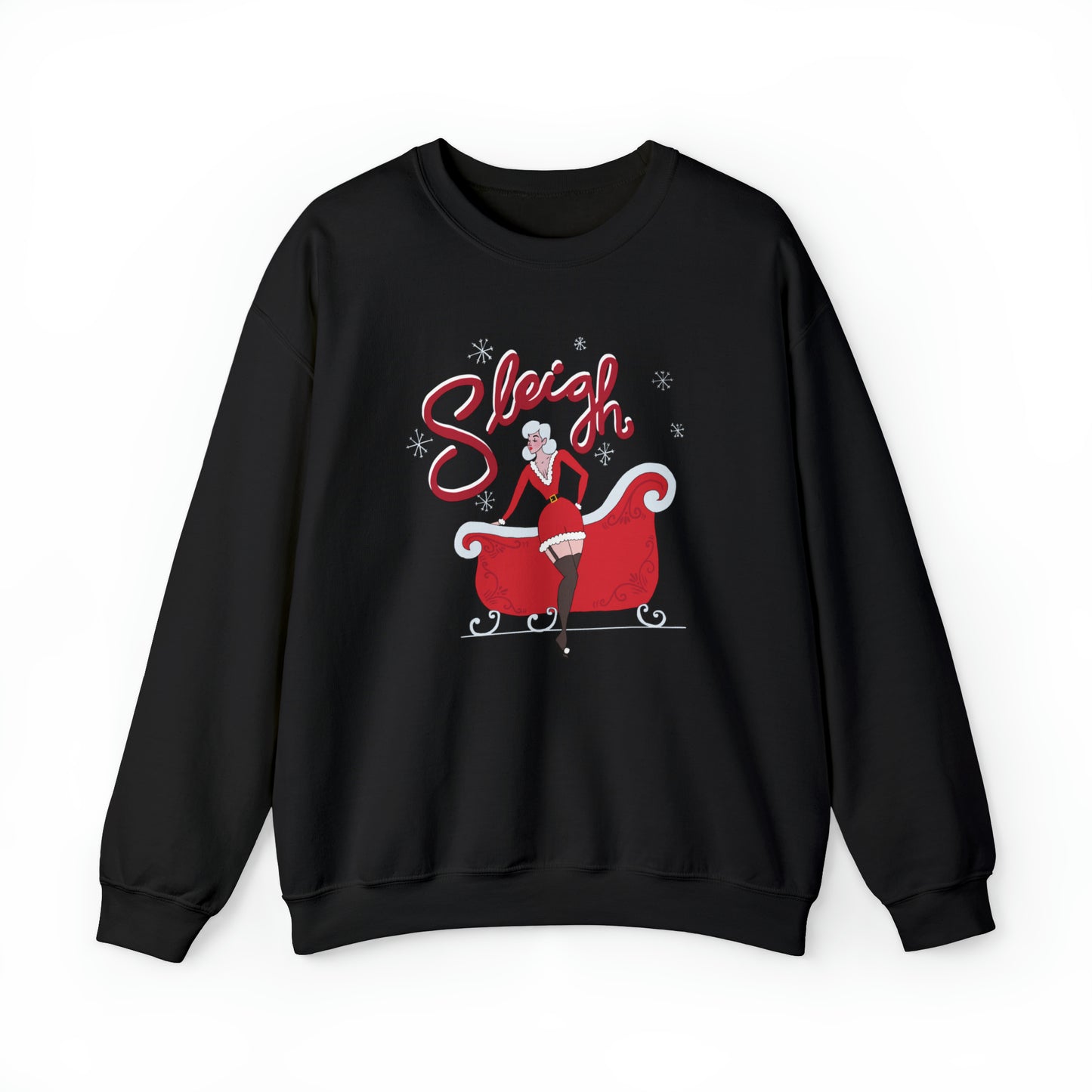 "Sleigh" Crewneck Sweater / Mrs. Claus Christmas Sweater / Slay Sweater