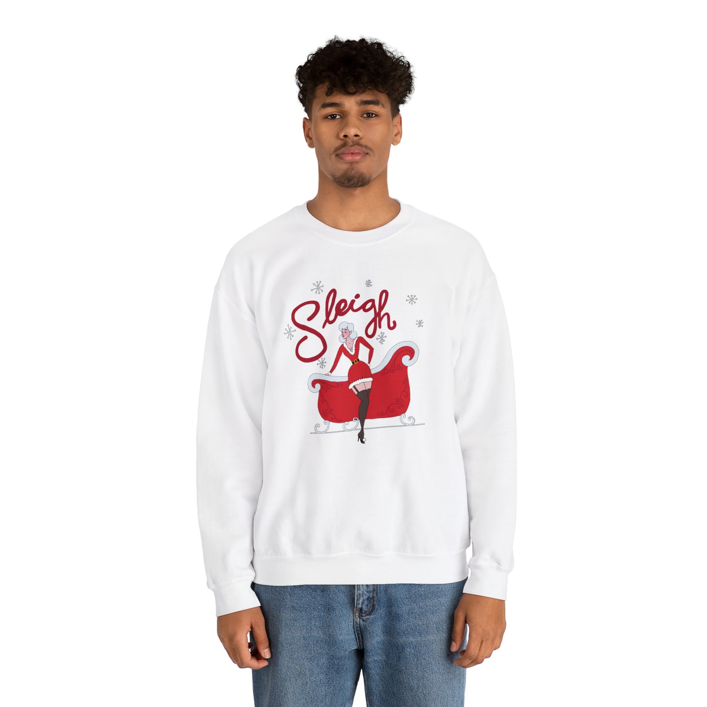 "Sleigh" Crewneck Sweater / Mrs. Claus Christmas Sweater / Slay Sweater