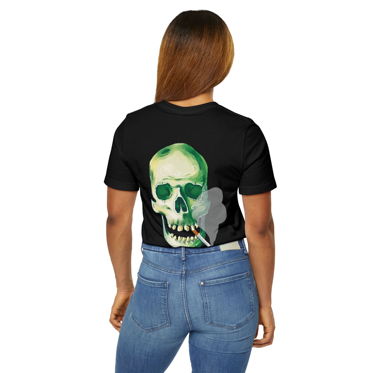 Smoking Skull T-Shirt / "Baby I Was Bone to Run" / Halloween Shirts