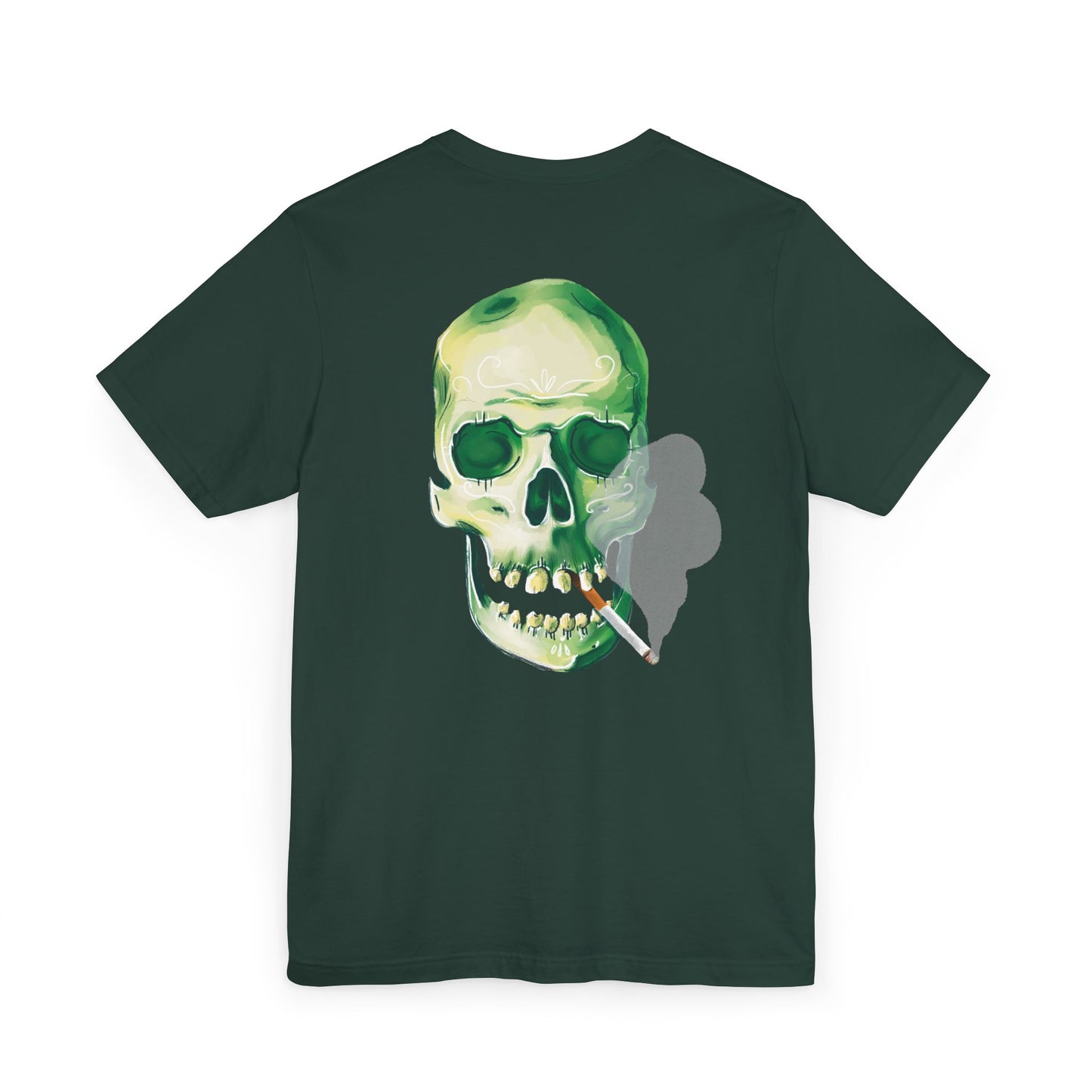 Smoking Skull T-Shirt / "Baby I Was Bone to Run" / Halloween Shirts