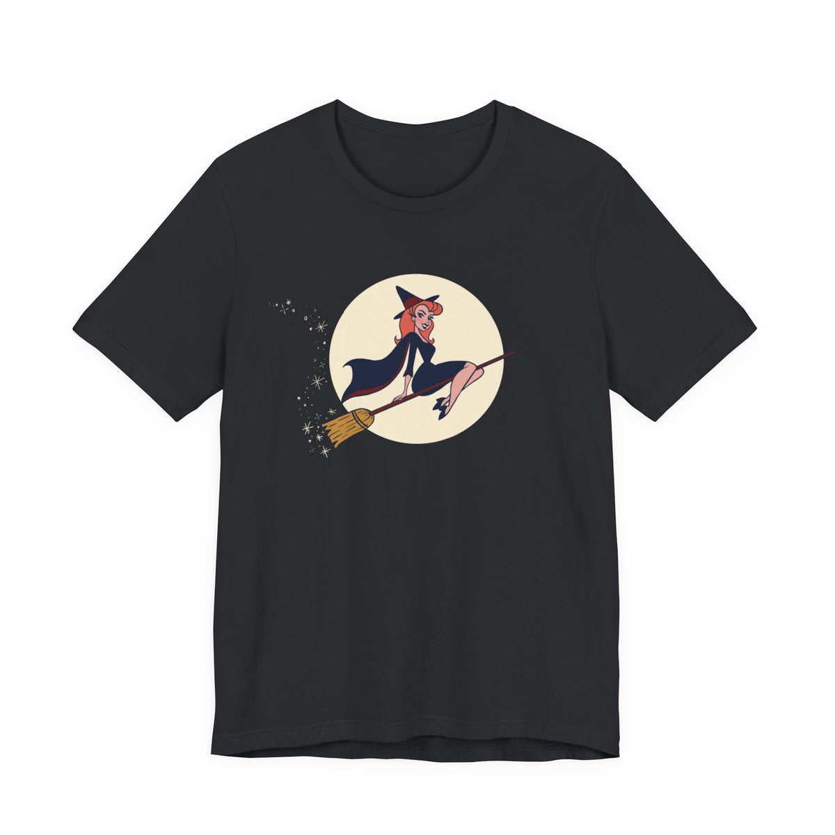 Vintage Style Flying Witch T-Shirt / Classic Halloween Shirts