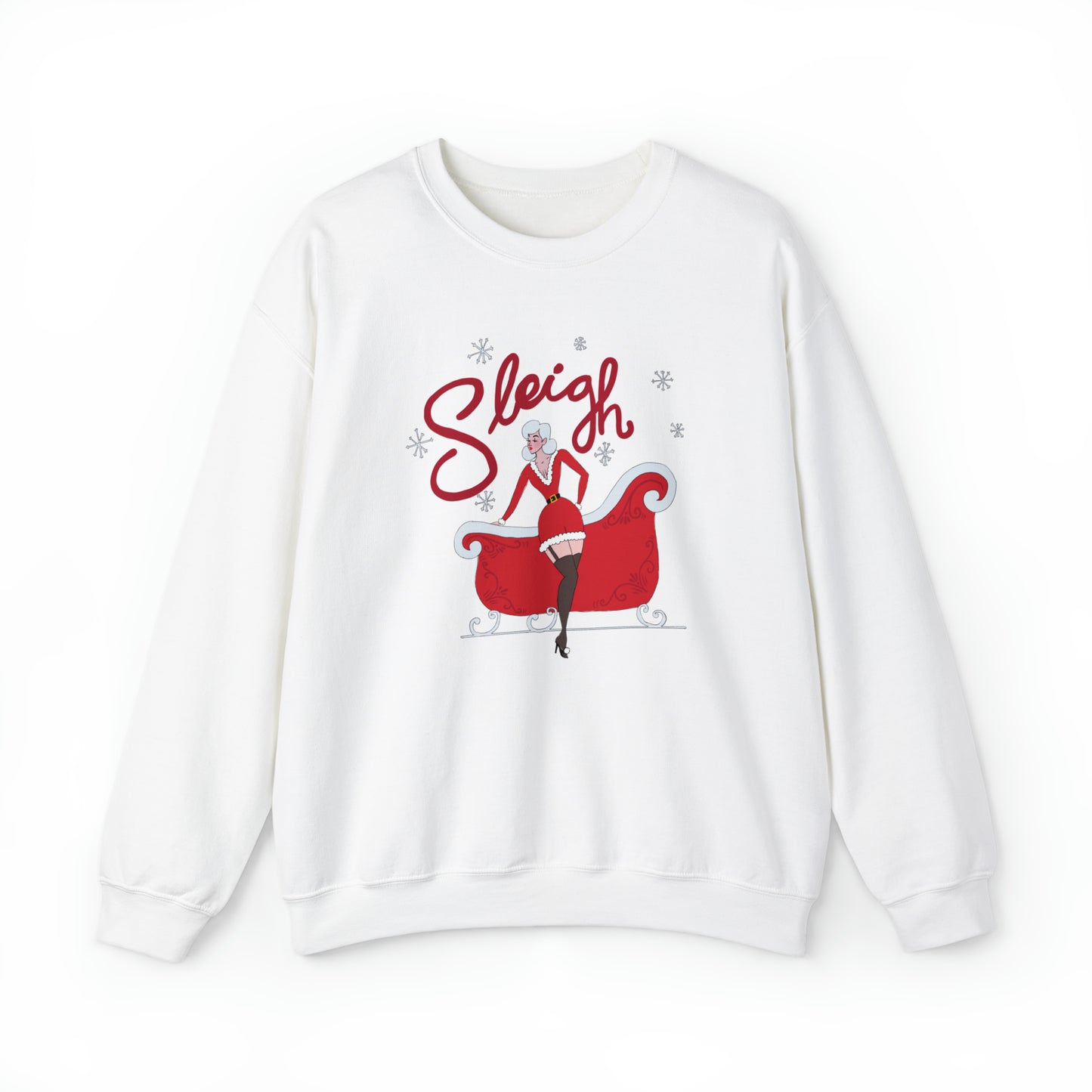 "Sleigh" Crewneck Sweater / Mrs. Claus Christmas Sweater / Slay Sweater