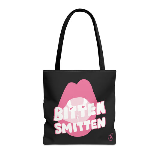Bitten & Smitten Tote Bag / Pink Vamp Tote Bag