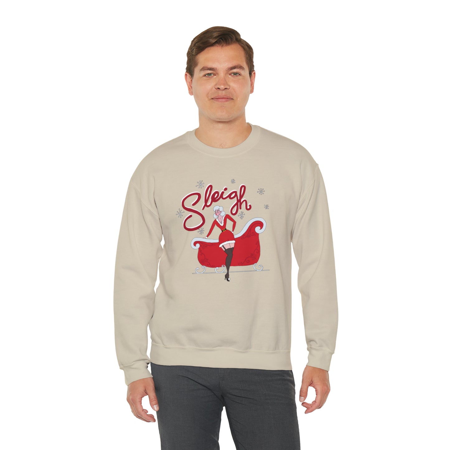 "Sleigh" Crewneck Sweater / Mrs. Claus Christmas Sweater / Slay Sweater