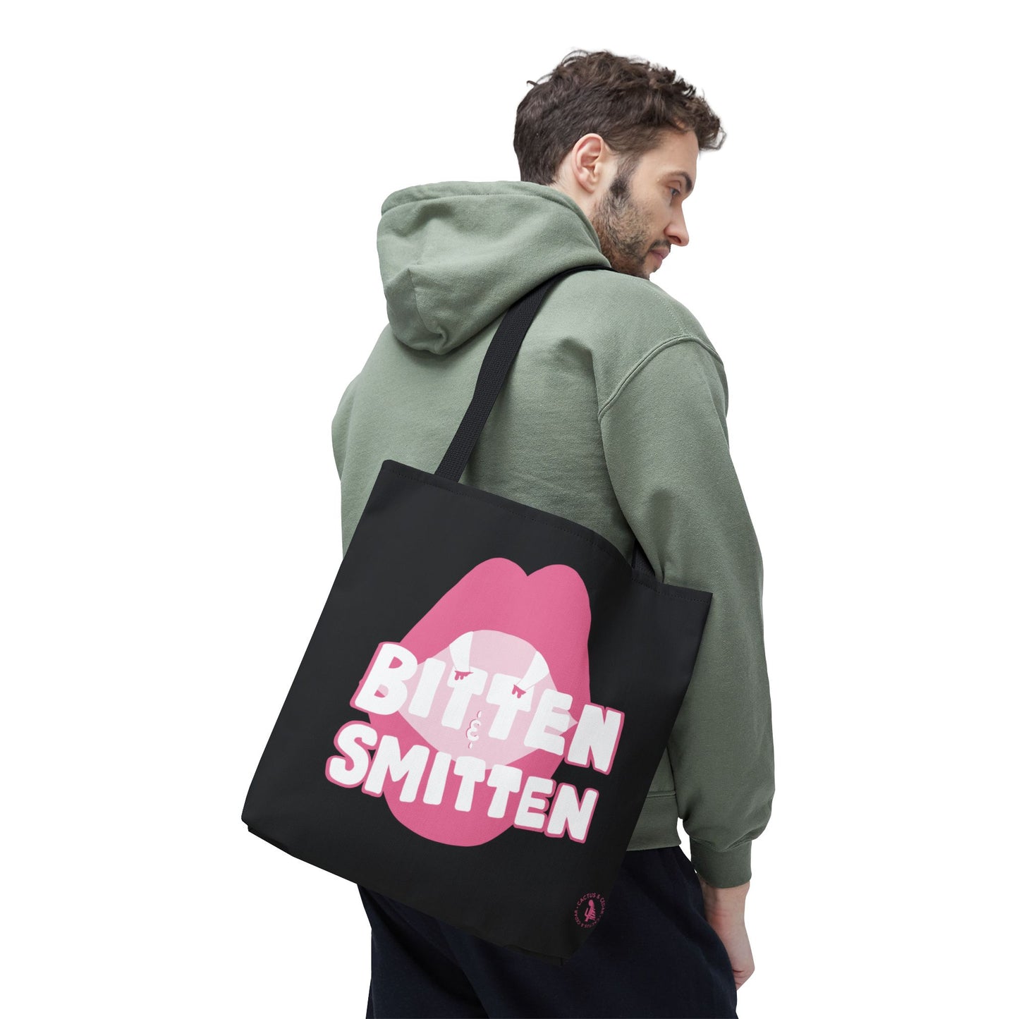 Bitten & Smitten Tote Bag / Pink Vamp Tote Bag