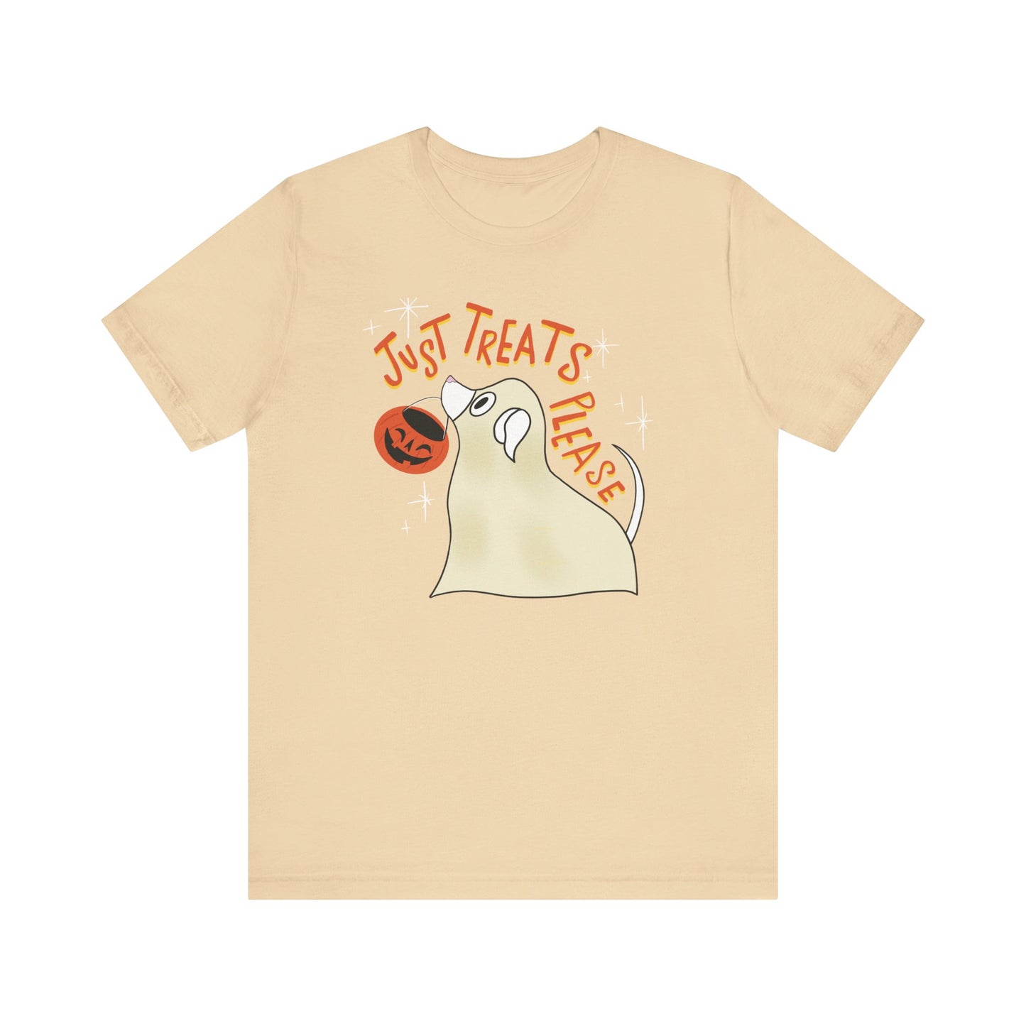 Just Treats Please! T-Shirt / Ghost Dog Shirt / Halloween T-Shirts