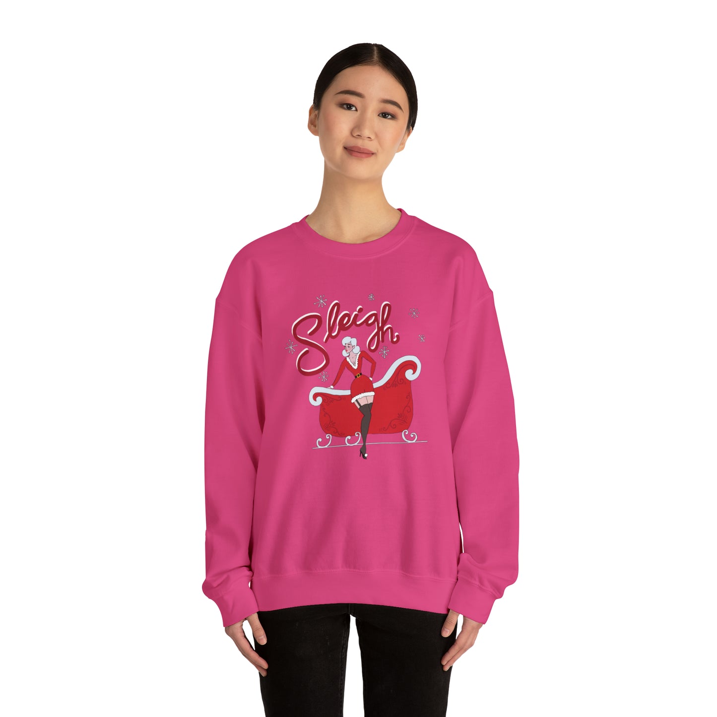 "Sleigh" Crewneck Sweater / Mrs. Claus Christmas Sweater / Slay Sweater