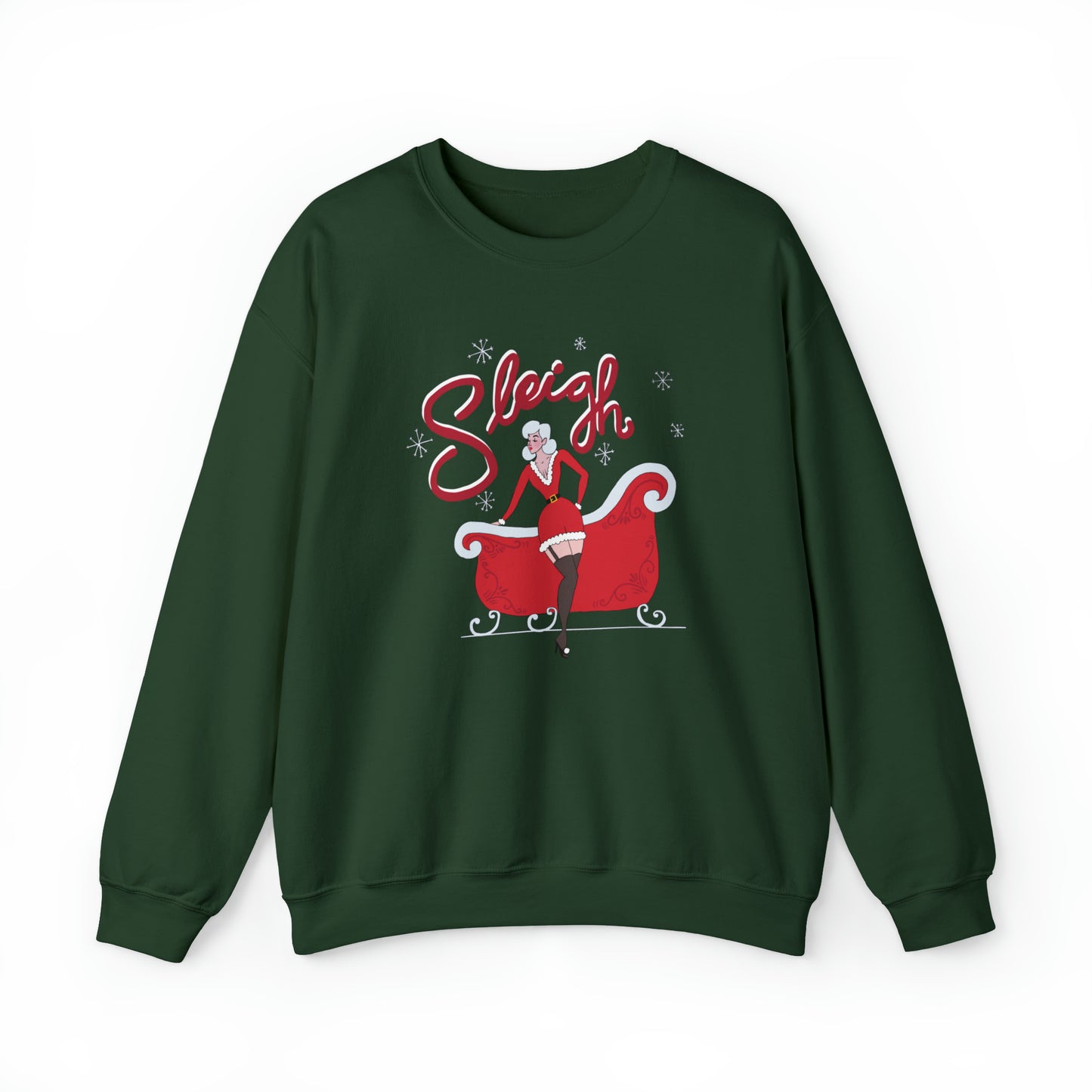 "Sleigh" Crewneck Sweater / Mrs. Claus Christmas Sweater / Slay Sweater