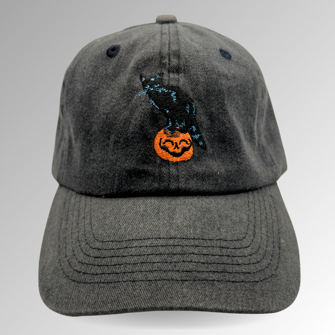 Binx Cat Embroidered Hat / Black Cat Hat / Halloween Hats