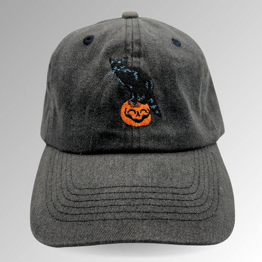 Binx Cat Embroidered Hat / Black Cat Hat / Halloween Hats