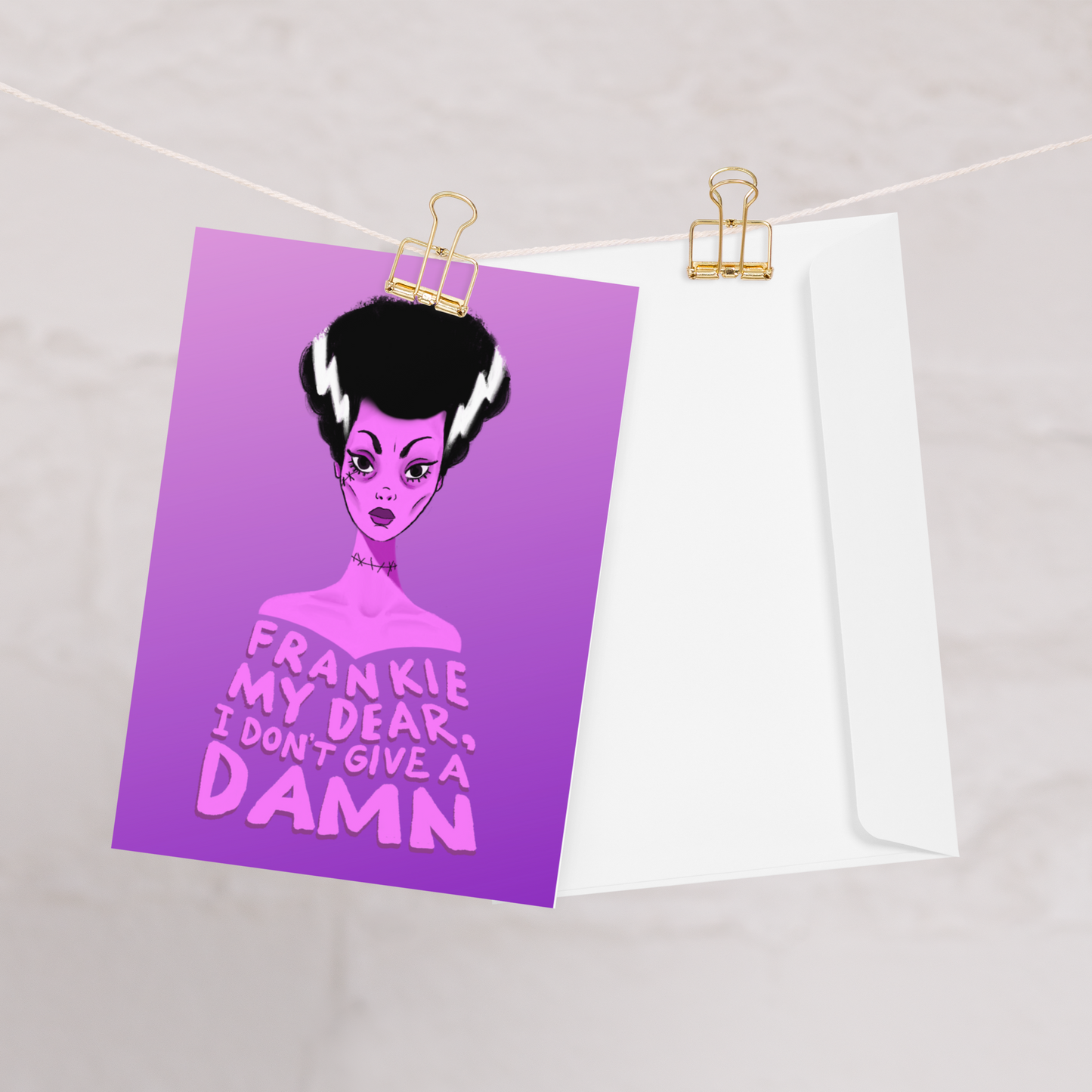 Bride of Frankie Card / Sassy Card / October Bride / Bride of Frankenstein / Funny Birthday Cards