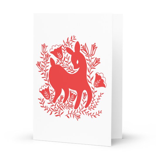 Deer Holiday Card / Christmas Card / Christmas Critters
