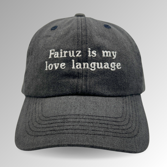 Fairuz is My Love Language Hat / Vintage Style / Embroidered Hats
