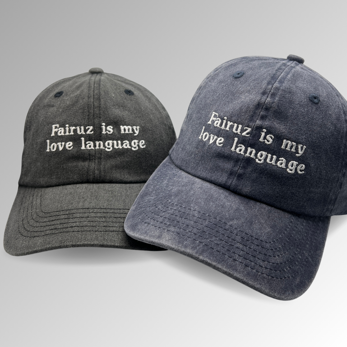 Fairuz is My Love Language Hat / Vintage Style / Embroidered Hats