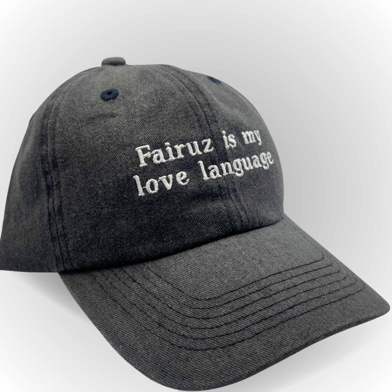 Fairuz is My Love Language Hat / Vintage Style / Embroidered Hats