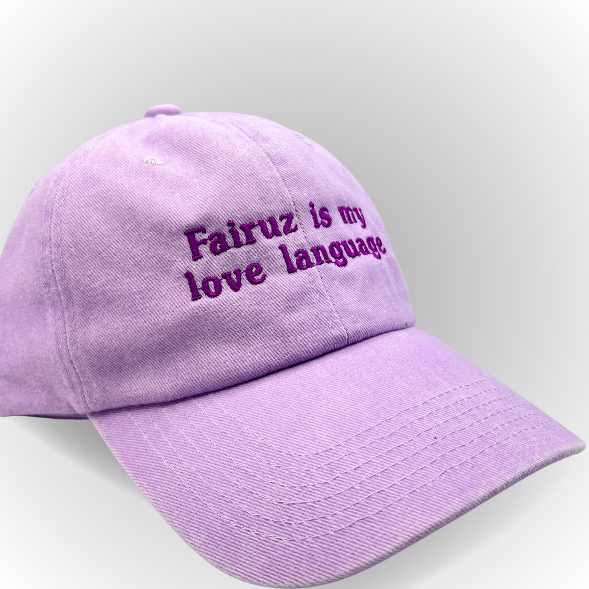 Fairuz is My Love Language Hat / Vintage Style / Embroidered Hats