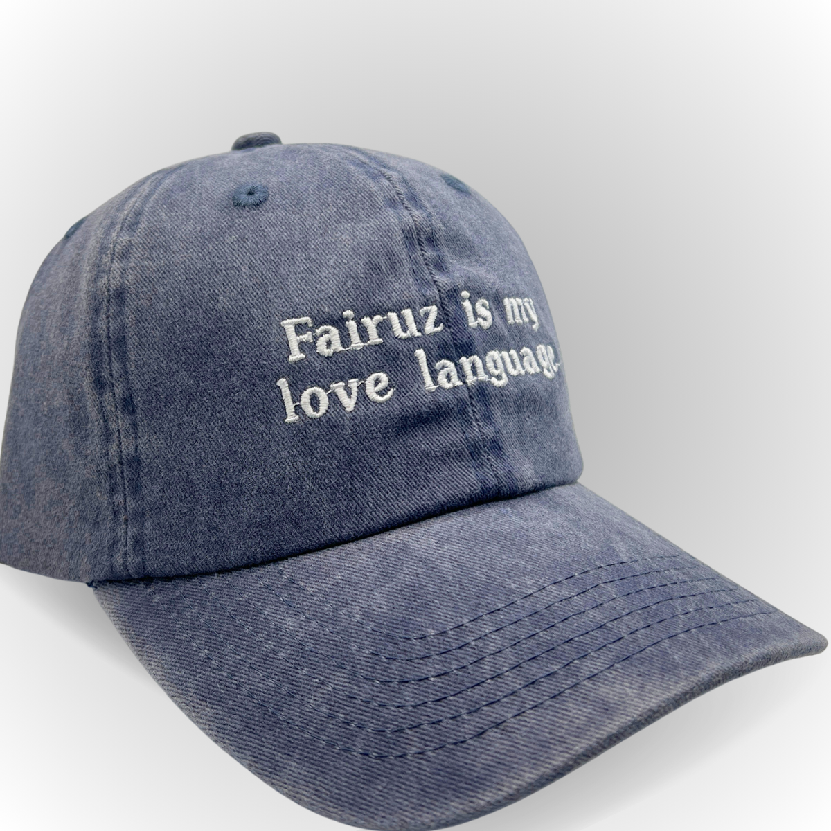 Fairuz is My Love Language Hat / Vintage Style / Embroidered Hats