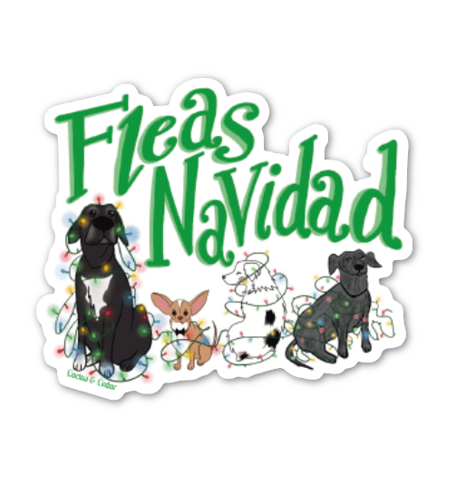 "Fleas Navidad" Holographic Sticker / Christmas Stickers