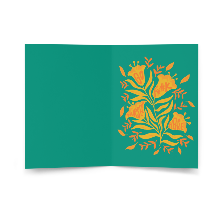 Curseanthemum Insult Card / Go F Yourself Please Card / Funny Birthday Card / Plant Cards / Chrysanthemum