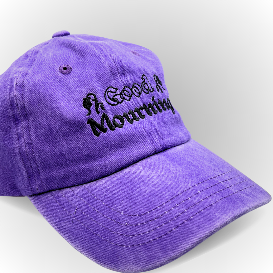 "Good Mourning" Hat / Halloween Embroidered Hat