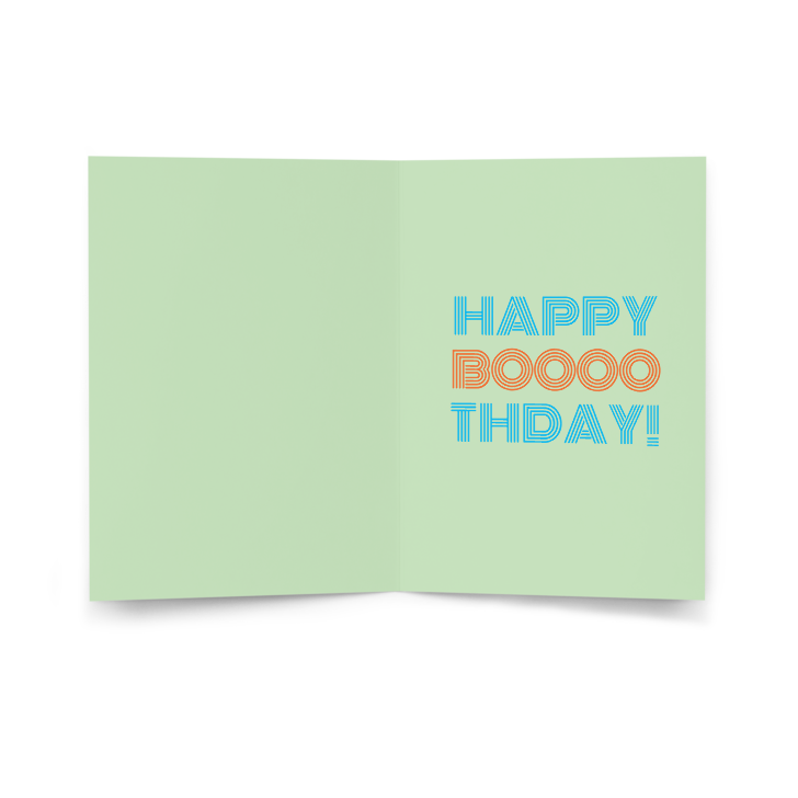 Ghost Birthday Card / Happy Boooothday Card / Funny Birthday Card / Halloween Card