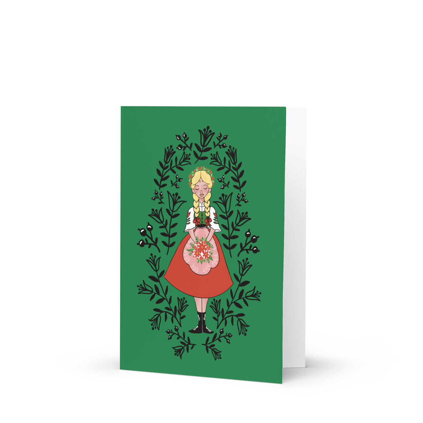 10 Card Holiday Card Set / Christmas Card Set of 10 / Polish Girls