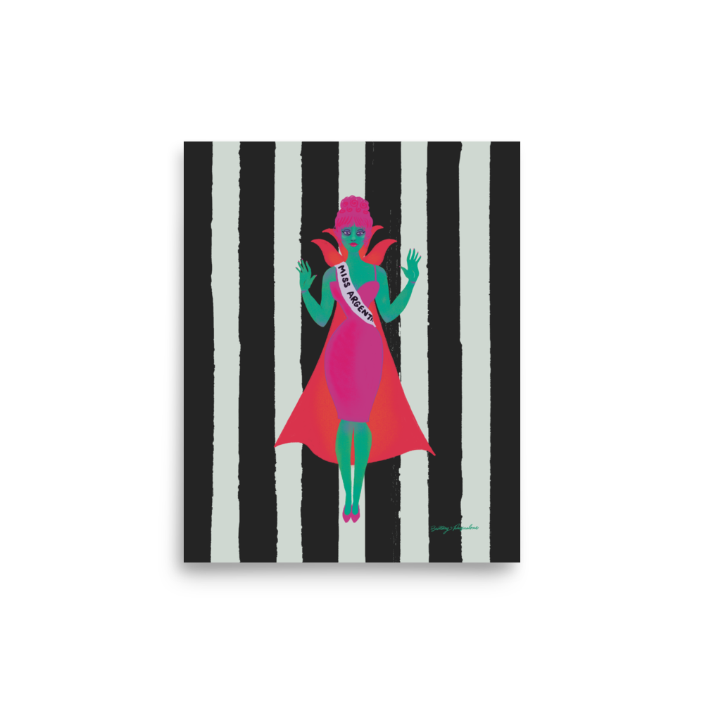 Miss Argentina Art Print / 5X7 / 8X10 / Beetlejuice Art