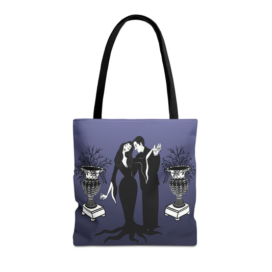 Morticia & Gomez Tote Bag / Halloween Tote Bags