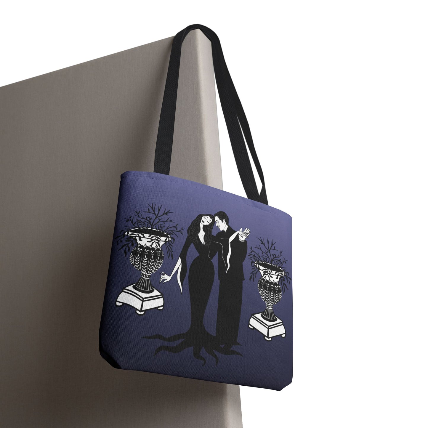 Morticia & Gomez Tote Bag / Halloween Tote Bags
