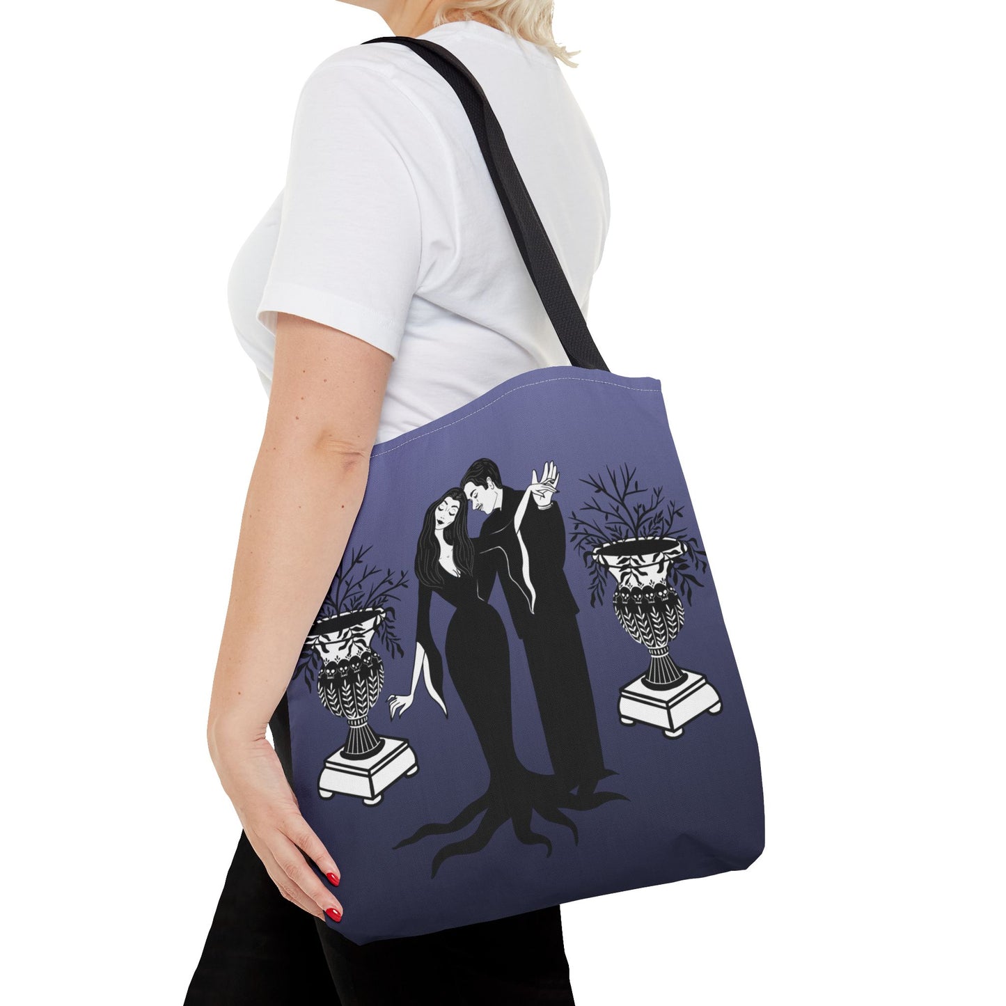Morticia & Gomez Tote Bag / Halloween Tote Bags