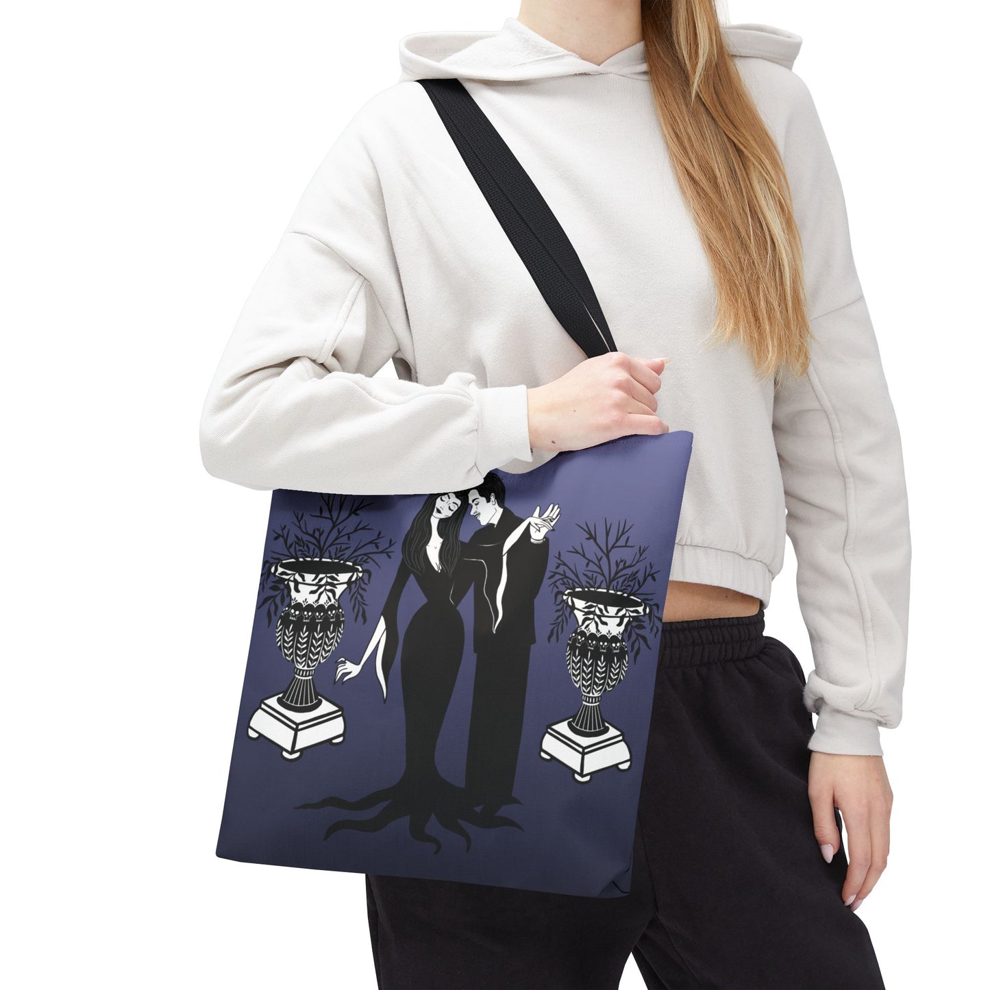 Morticia & Gomez Tote Bag / Halloween Tote Bags
