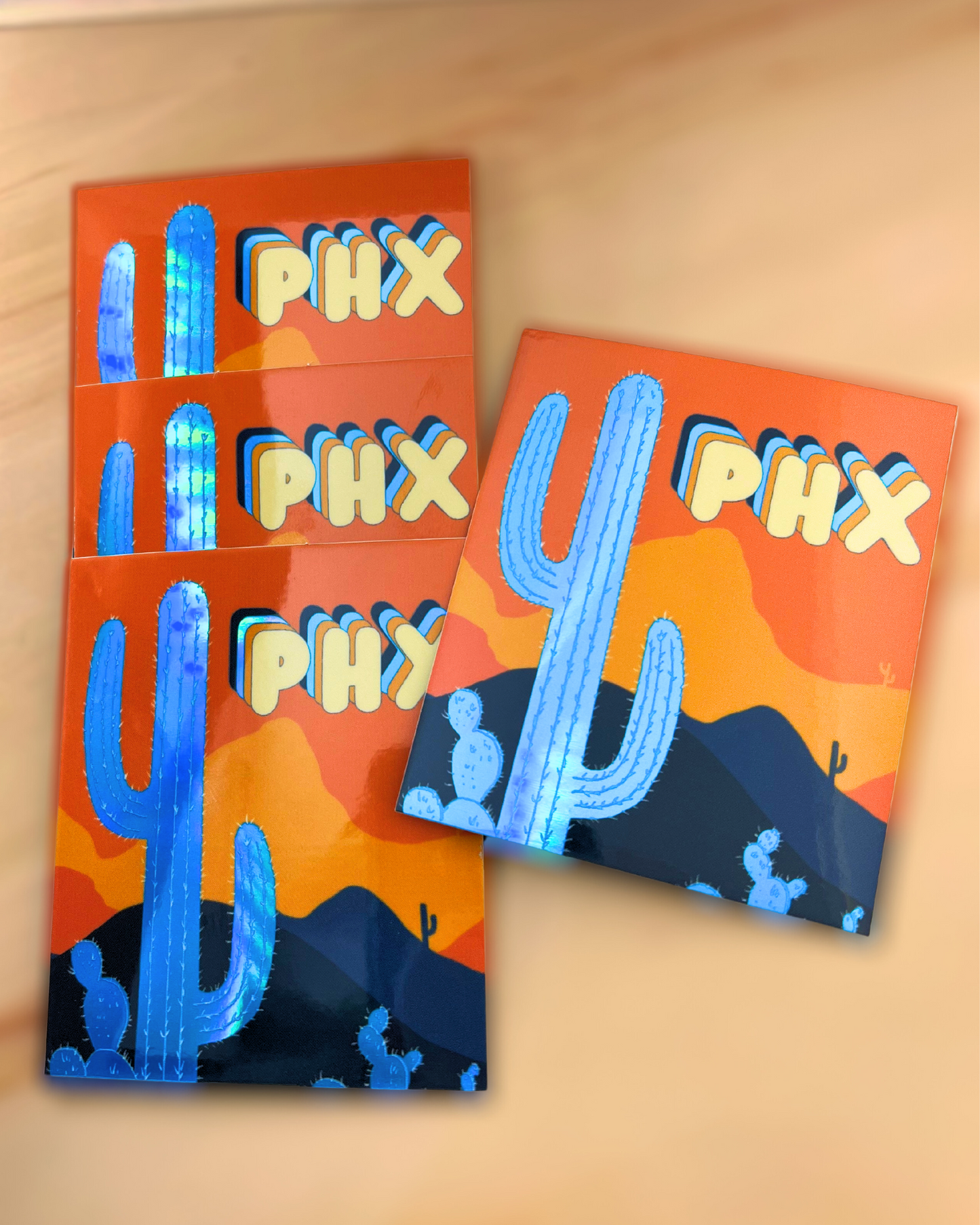 Arizona Sunset Sticker / Phoenix Sticker / Holographic Sticker / PHX