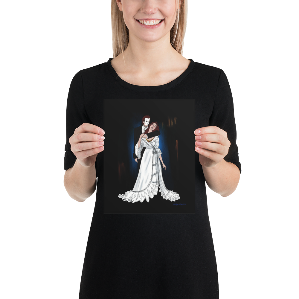 "Phantom & Christine" Art Print / 5X7 / 8X10 / The Phantom of the Opera Art
