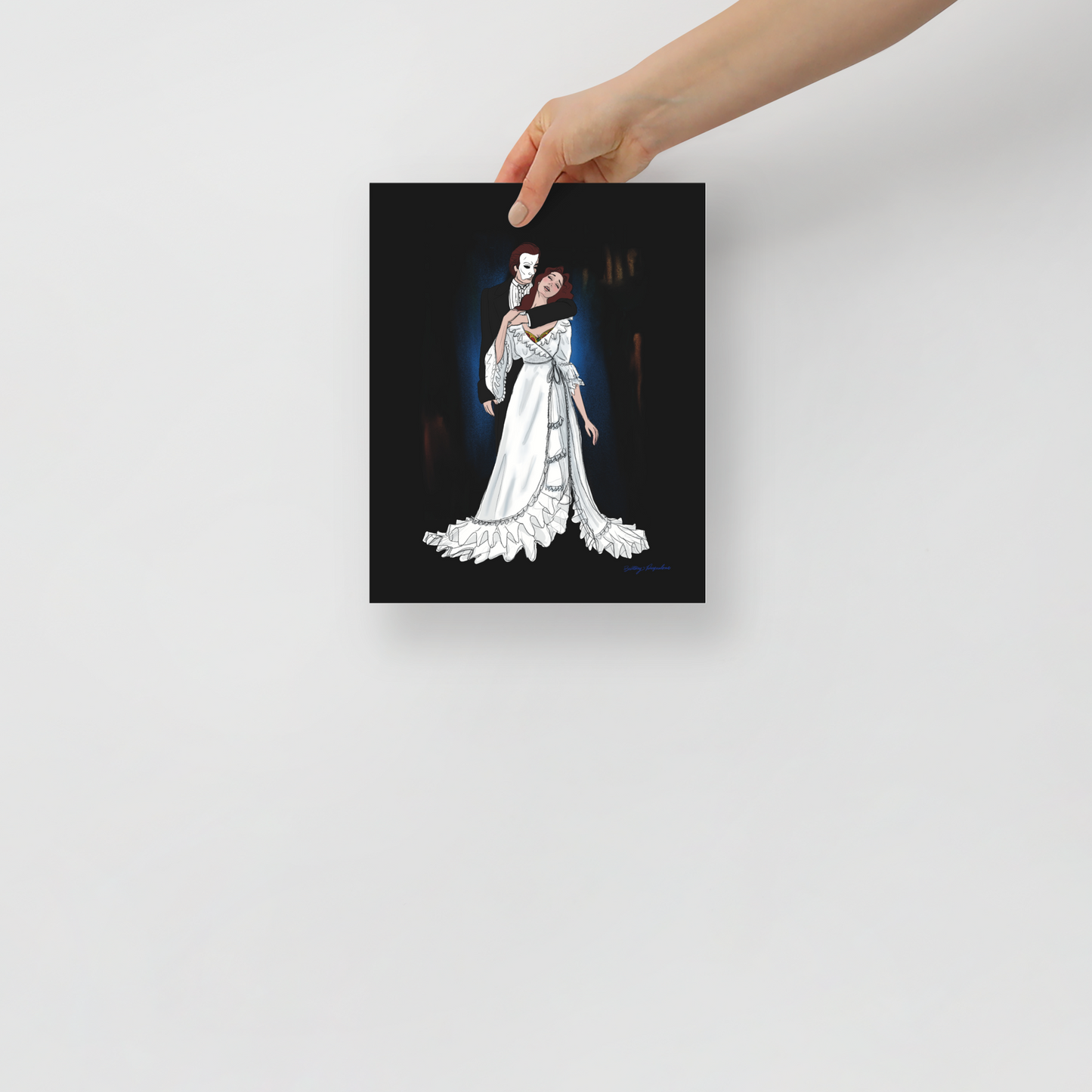 "Phantom & Christine" Art Print / 5X7 / 8X10 / The Phantom of the Opera Art