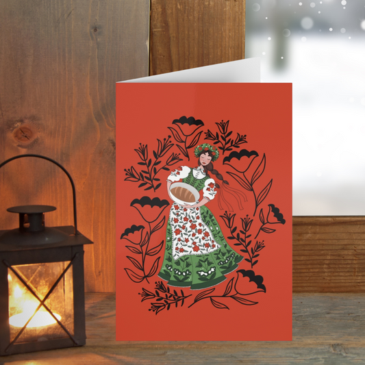Orchidea Holiday Card / Christmas Card / Polish Girls