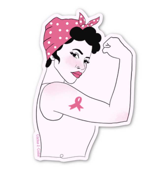 Rosie the Survivor Sticker / Breast Cancer Awareness Sticker