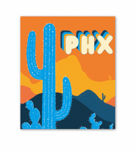 Arizona Sunset Sticker / Phoenix Sticker / Holographic Sticker / PHX