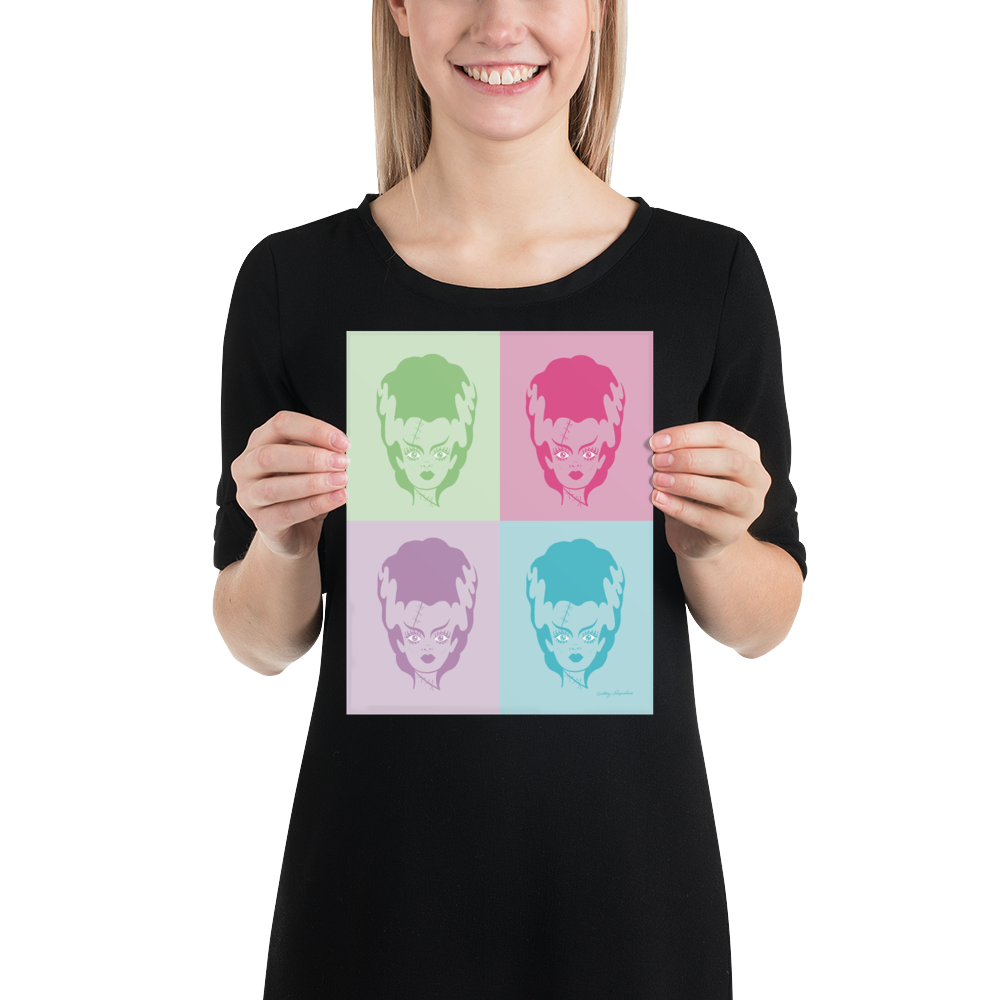 Technicolor Bride of Frankenstein Art Print / 5X7 / 8X10 / Frankenstein's Bride Art