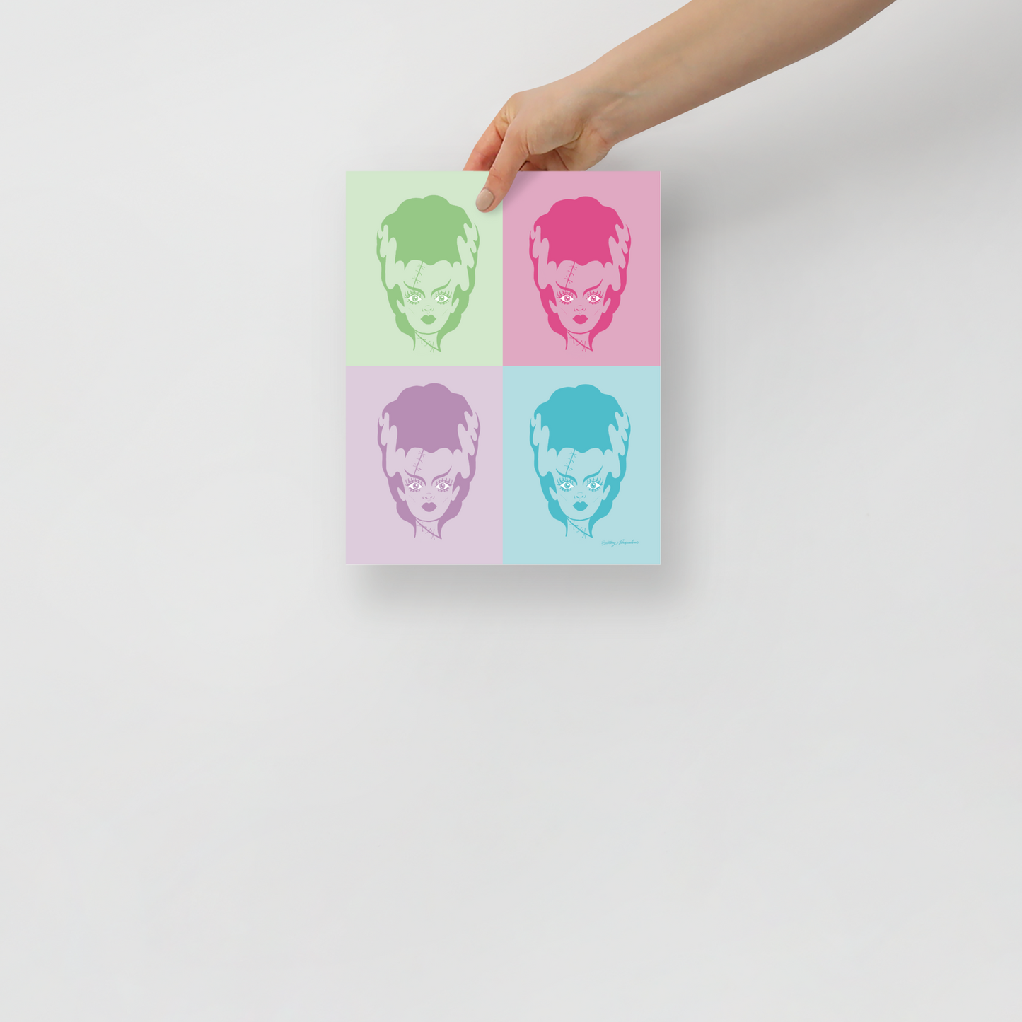 Technicolor Bride of Frankenstein Art Print / 5X7 / 8X10 / Frankenstein's Bride Art