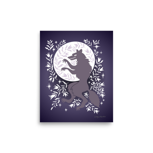 "Werewolf" Art Print / 5X7 / 8X10 / Dancing in the Moonlight