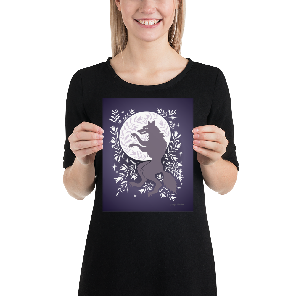 "Werewolf" Art Print / 5X7 / 8X10 / Dancing in the Moonlight