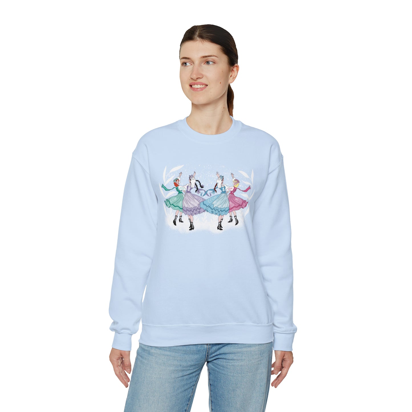 Winter Wonderland Crewneck Sweater / Cute Christmas Sweater / Dancing Polish Girls