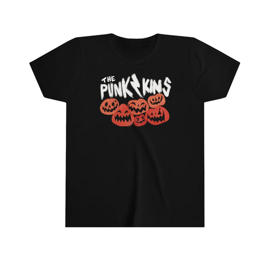 Youth Size Punk Kins Short Sleeve Tee / Kids Halloween Shirt / October Shirt / Kids Pumpkin Shirt / Punk Rock T-Shirt / Halloween Family Shirt