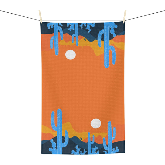Arizona Sunset Kitchen Towel / Cactus Kitchen Towel / Soft Tea Towel / Housewarming Gifts