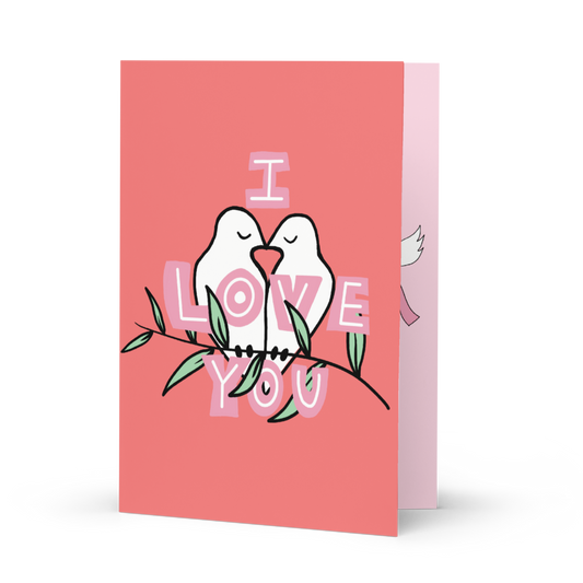 I Love You Card / Valentine's Day Card / Anniversary Card / Card for Girlfriend / Card for Boyfriend / Cute Card for Wife