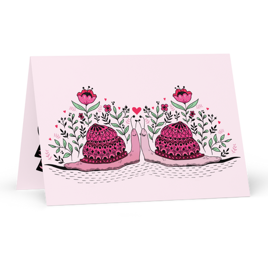 Snail Anniversary Card / Card for Boyfriend / Girlfriend Cards / Card for Wife / Card for Husband