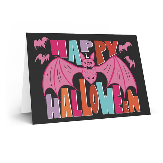 Bat Card/Happy Halloween Greeting Card/Blank Halloween Cards/Pastel Halloween/Fun Halloween Card/Halloween Gifts for Friends